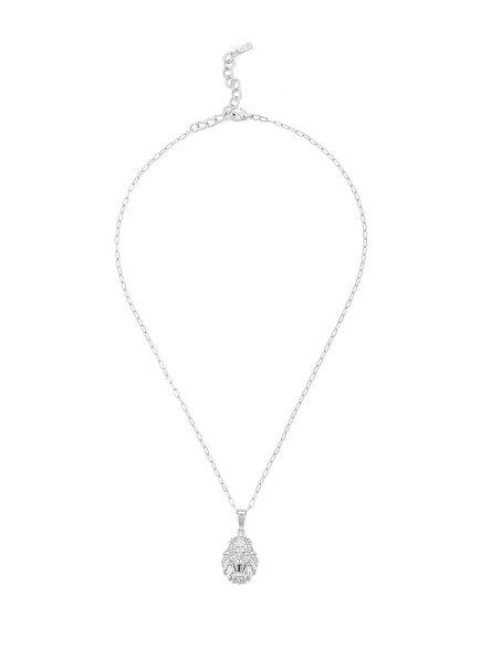 Leonidas Swarovski Stone Silver Women's Necklace