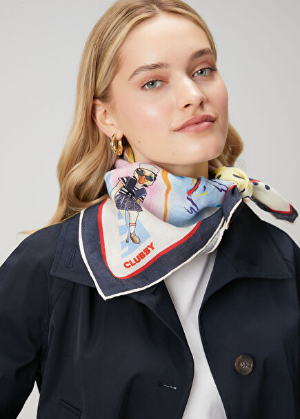 Black Cool Clubby Women's Linen Shawl