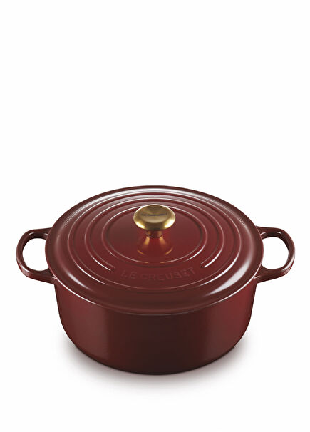 İmza Koleksiyonu Lal Garnet Döküm Tencere 20 cm