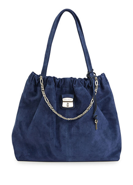Cristina Lacivert Kadın Süet Alışveriş Çantası