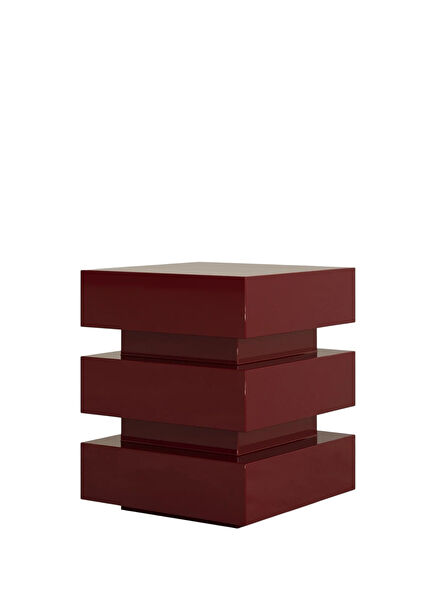 De Stijl Kübik Bordo Yan Sehpa