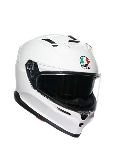 K7 Mplk Mono White Closed Motorcycle Helmet