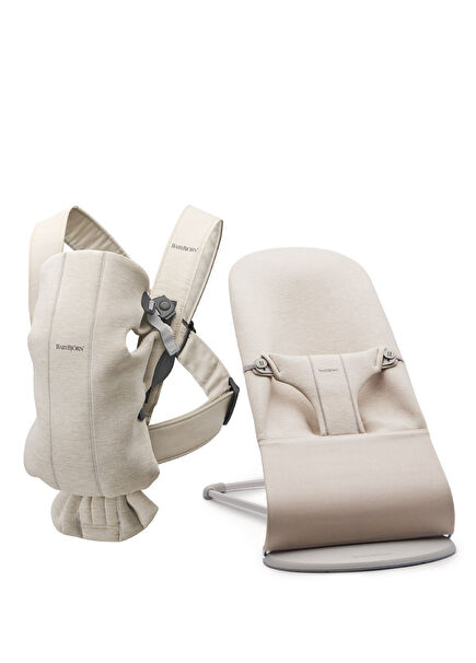 Bliss 0-13 kg Ana kucağı ve Mini 3D Light Beige Jersey Kanguru 2'li Set