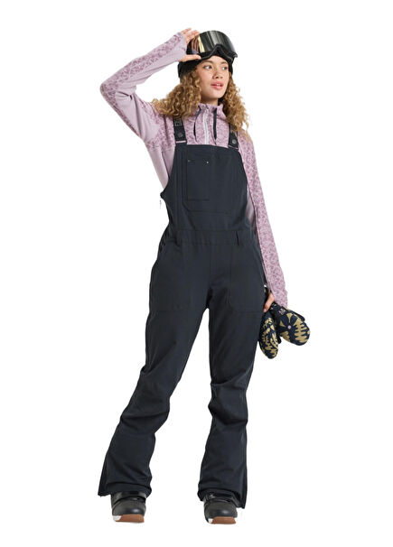 Rideout Bib Pt Siyah Kadın Snowboard Pantolonu