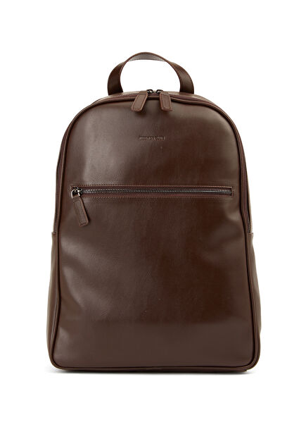 Brown Logo Mens Backpack