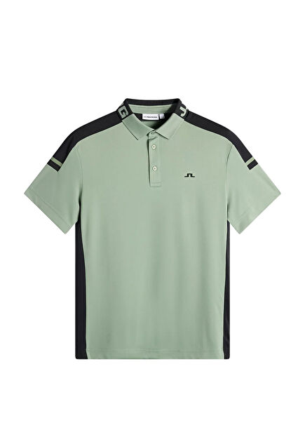 Bo Helge Green Green Polo Collar Short Sleeve Men's T-Shirt