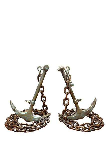 Tumbled Brass Anchor Book Holder