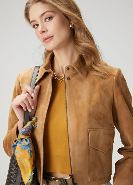 Beige Suede Jacket