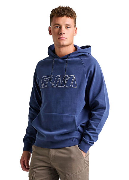 Mavi Logo Detaylı Kapüşonulu Erkek Sweatshirt