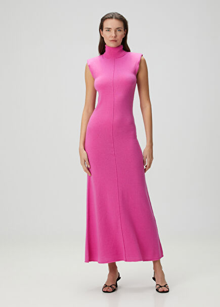 Pink Maxi Wool Dress