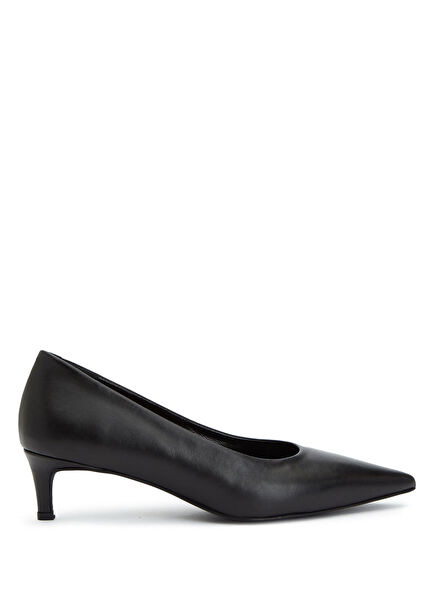 Siyah Deri Stiletto