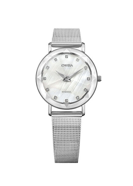 Facet Swiss Made Silver Steel Women's Wristwatch