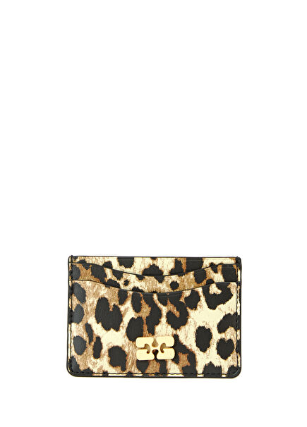 Bou Leopard Women's Leather Card Holder