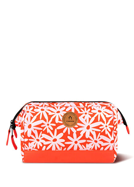 Travel Kit Trafalgar Square Pembe Çiçekli Kadın Makyaj Çantası