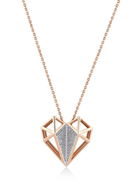 Lover Necklace 14 Ayar Kadın Pırlanta Kolye