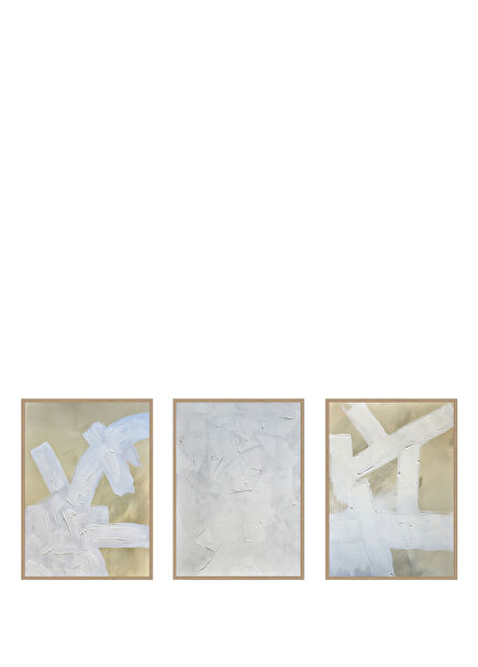 Soft 3'lü Kağıt Üzeri Akrilik El Yapımı Resim Seti