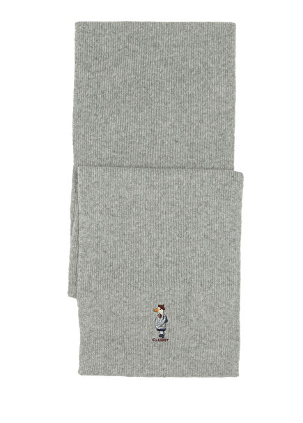 Clubby Gri Kadın Yün Atkı