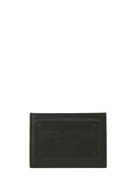 Black Men's Leather Card Holder