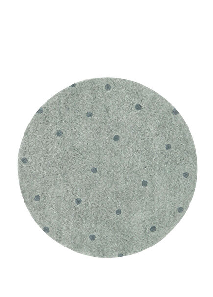 Round Dot Blue Circular Carpet 140x140 cm