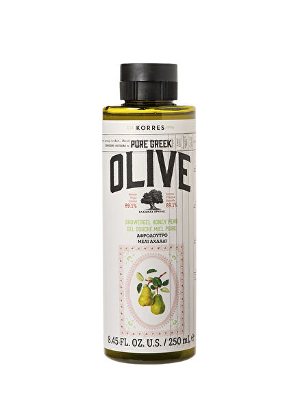 Pure Greek Olive Honey Pear Pure Olive Oil Shower Gel 250 ml
