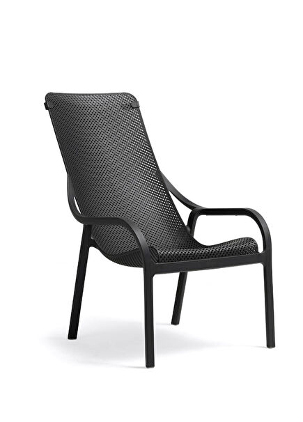 Net Lounge Anthracite Stackable Garden Lounge Chair