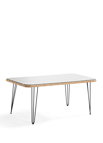 Echo Naturel Rattan Bahçe Masası
