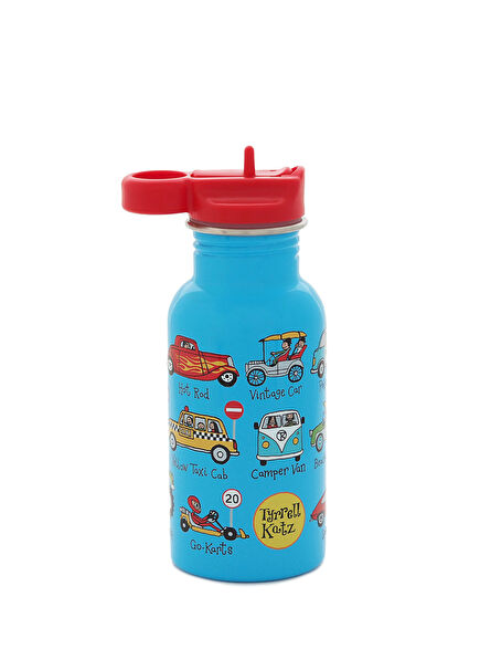 Cars Pipetli Paslanmaz Çelik Matara 400 ml