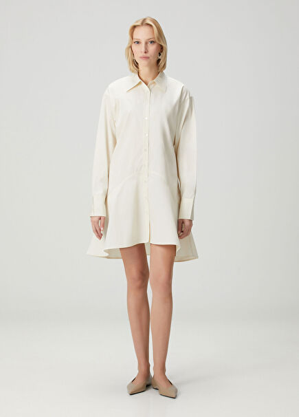 Cream Mini Shirt Dress