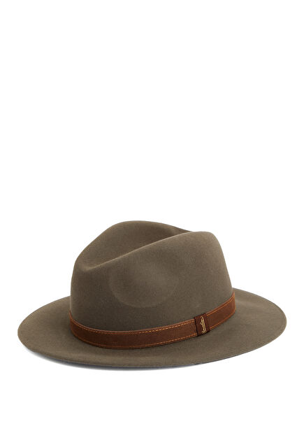 Country Light Brown Men's Wool Hat
