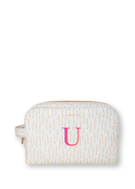 White Leaves U Letter Women's Travel Bag