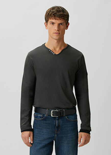 Monastir Anthracite Long Sleeve T-Shirt