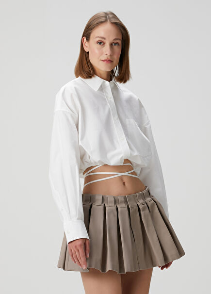 White Crop Shirt