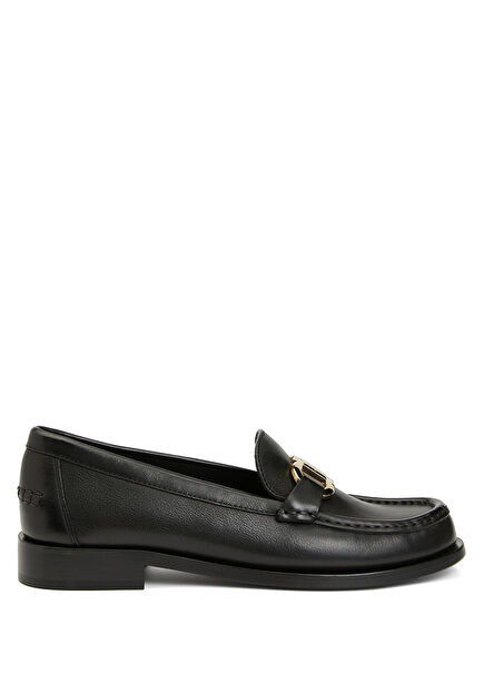 Black Women's Leather Loafer