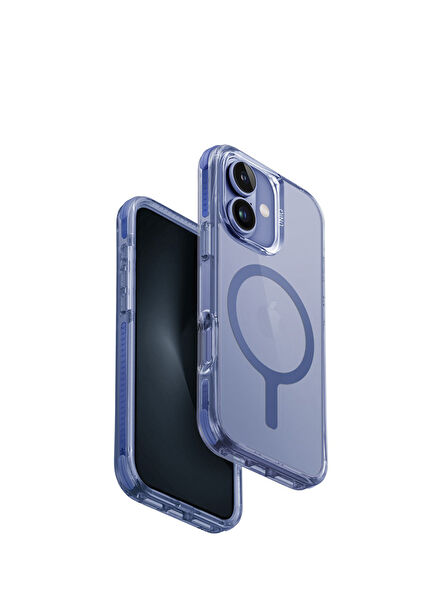 Combat iPhone 16 MagSafe Uyumlu Mavi Telefon Kılıfı