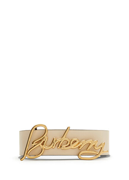 Signature Rev 30Mm Reversible Leather Krem Kadın Kemer