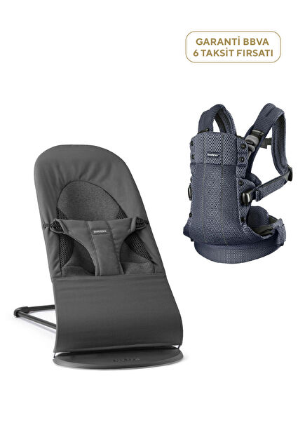 Balance Soft Woven Jersey Tri-Fabric Dark Grey 0-13 kg Baby Carrier and Harmony Mesh Antracite Kangaroo