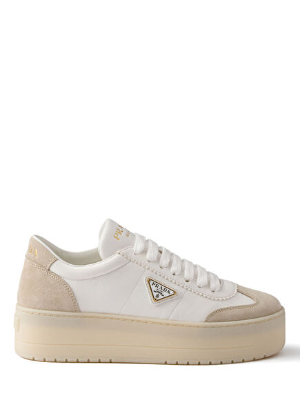 Downtown Bold Nappa Leather and Suede Sneakers