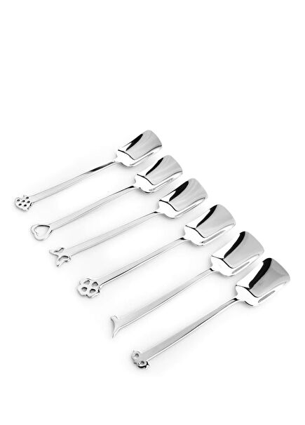 Evento Gümüş Çelik 6'lı Dondurma Kaşığı Seti