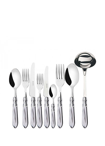 Aladdin Gray Silver 75 Piece Cutlery Set