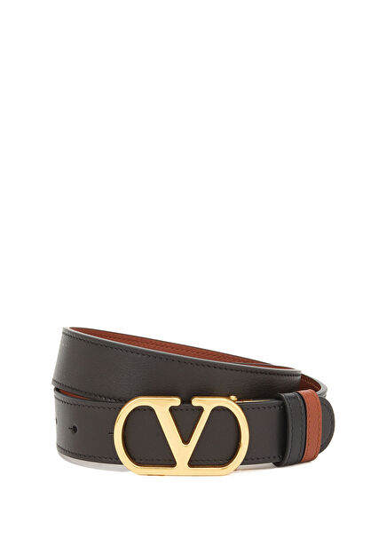 Siyah Kahve Kadın Deri Kemer