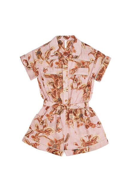Aster Multicolored Girls Jumpsuit