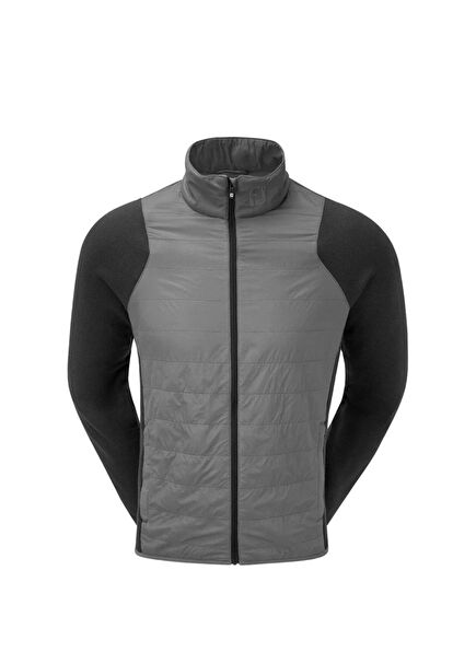 Dark Grey Quilted Men's Golf Jacket