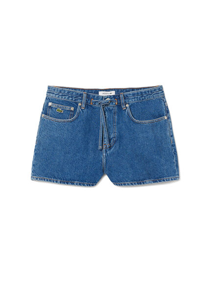 Lacivert Denim Kadın Mini Şort