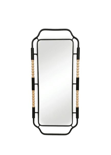 Vienta Siyah Metal Cam Duvar Aynası