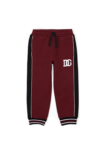 Bordo Logo Detaylı Erkek Çocuk Jogger Pantolon