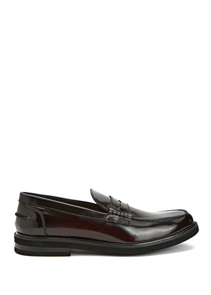 Burgundy Men's Leather Loafer