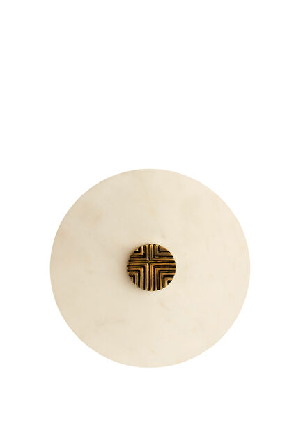 Art Deco Beyaz Doğal Taş Aplik 30 cm