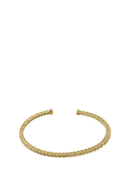 Altın Kaplama Çelik Erkek Örgü Bilezik