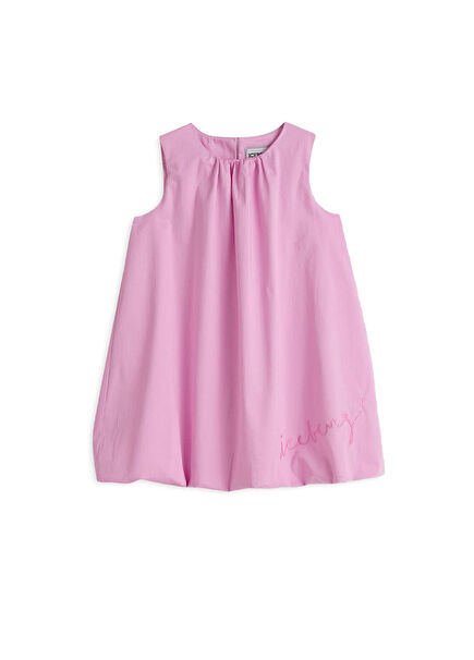 Pembe Sıfır Kol Kız Çocuk Elbise