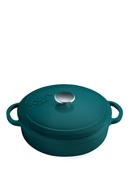 Kitchenware Profond Sığ Turkuaz Döküm Tencere 28 cm